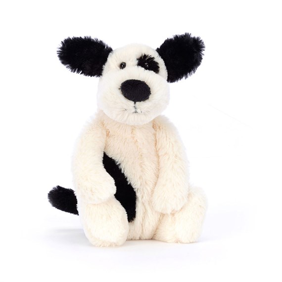 Jellycat Bashful Black & Cream Puppy Little Soft Toy (BASS6BCPN)