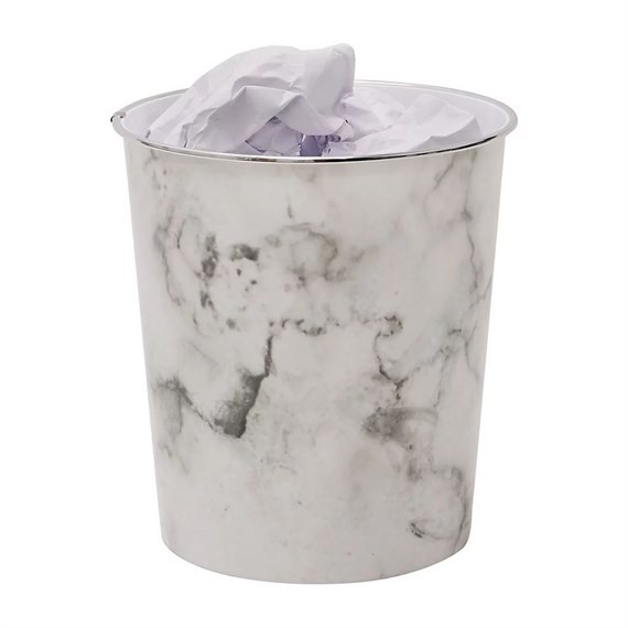 JVL Marble Plastic Waste Paper Bin (16-210)