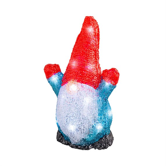 Kaemingk 20.5cm Light Up Acrylic Blue Christmas Gonk Decoration (491360)