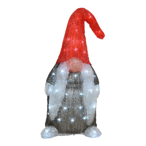 Kaemingk 44cm Light Up Acrylic Black Christmas Gonk Decoration (499266)