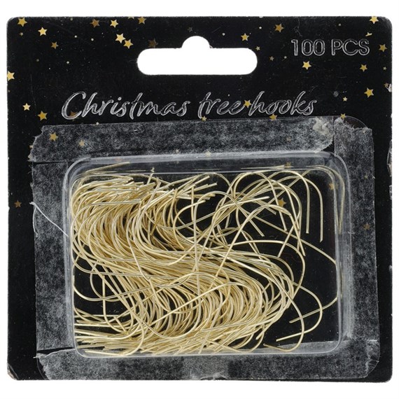 Koopman 100 Piece Christmas Bauble Hooks Gold (AAE971130)