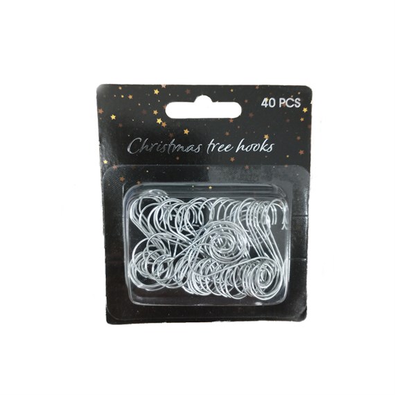 Koopman 40 Piece Christmas Bauble Hooks - Silver (AWR000040)