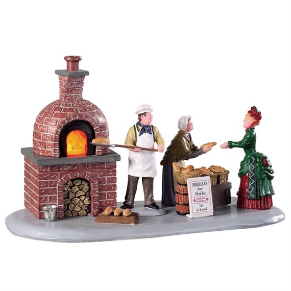 Lemax Christmas Village - Bread Bakers Table Piece - Battery Operated (94530)