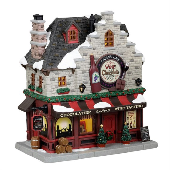 Lemax Christmas Village - Carmella's Wine And Chocolate Tasting Room LED Building (35062-UK)