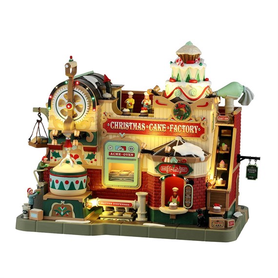 Lemax Christmas Village - Christmas Cake Factory LED Building With Adaptor (45268-UK)