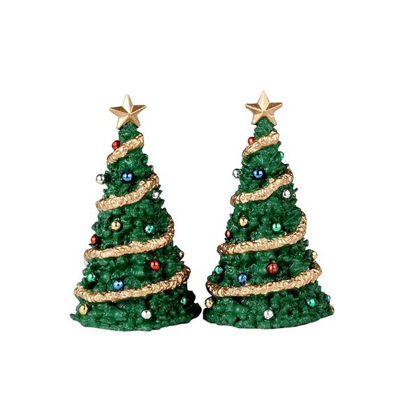 Lemax Christmas Village - Classic Christmas Tree Set Of 2 Figurine (34100)