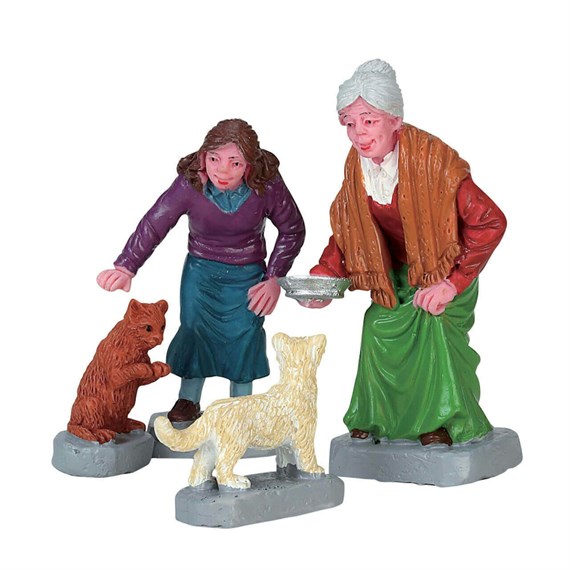 Lemax Christmas Village - Cream For Kitty Set Of 4 Figurines (72497)