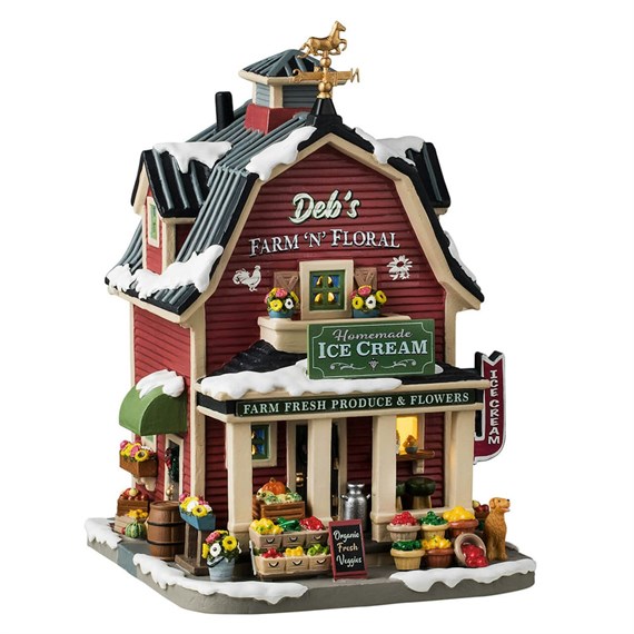 Lemax Christmas Village - Deb's Farm 'N' Floral LED Building (45238-UK)