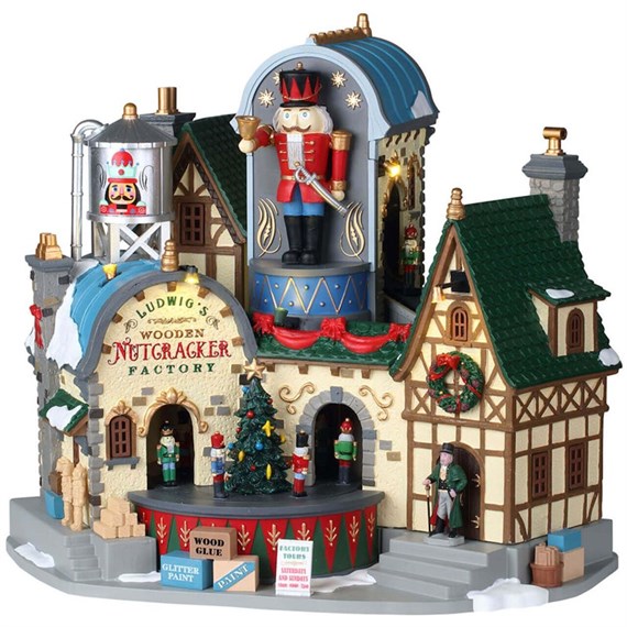 Lemax Christmas Village - Ludwig’s Wooden Nutcracker Factory Sights & Sound Building (95463-UK)