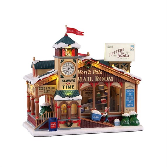 Lemax Christmas Village - North Pole Mail Room Mains Powered Sights & Sound Building (15733-UK)