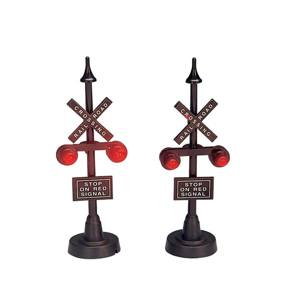 Lemax Christmas Village - Railway Stop Light Set of 2 Battery Operated Figurines (34954)