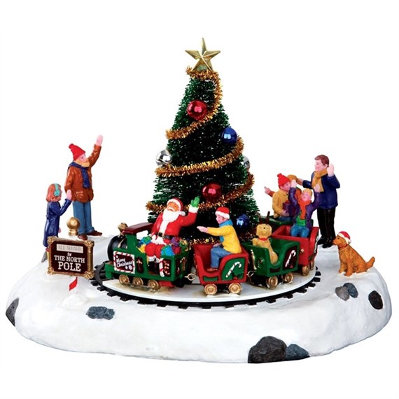 Lemax Christmas Village - Santa's Kiddle Battery Operated Train Table Piece (34631)