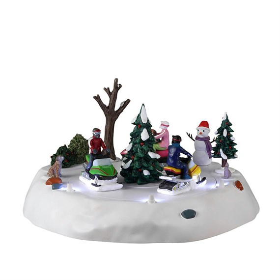 Lemax Christmas Village - Snowmobile Fun Battery Operated Table Piece (24953)