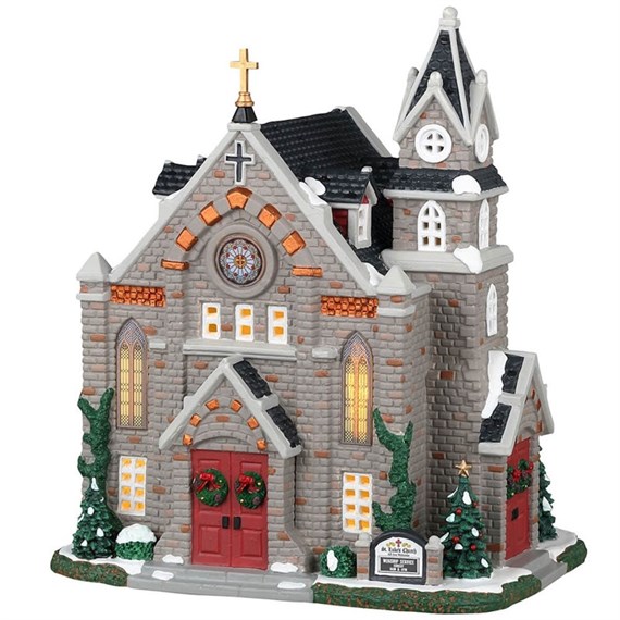 Lemax Christmas Village - St. Luke's Church LED Building (35055)