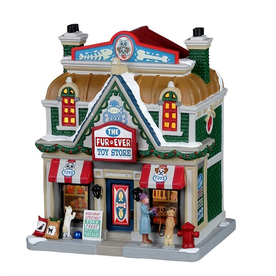 Lemax Christmas Village - The Fur-Ever Toy Store LED Building (25931-UK)