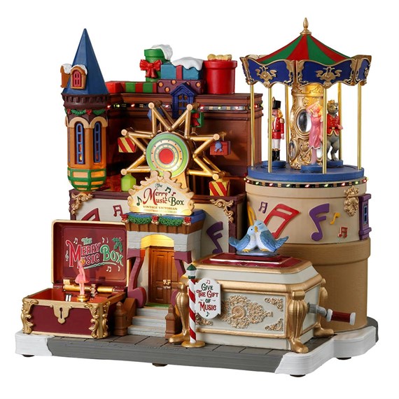 Lemax Christmas Village - The Merry Music Box LED Building with Adaptor (35021-UK)