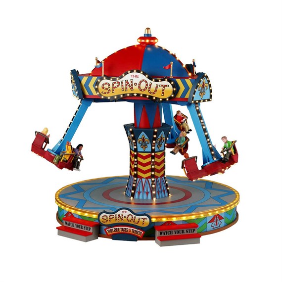 Lemax Christmas Village - The Spin Out Carnival Ride with Adaptor (44361-UK)