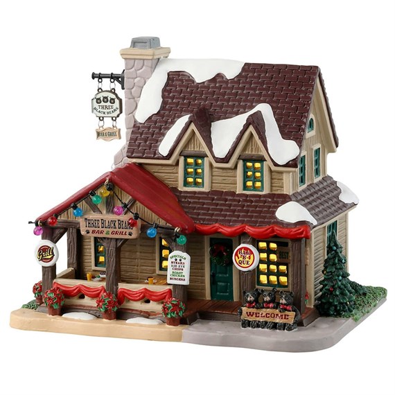 Lemax Christmas Village - Three Black Bears Bar & Grill LED Building (35078-UK)