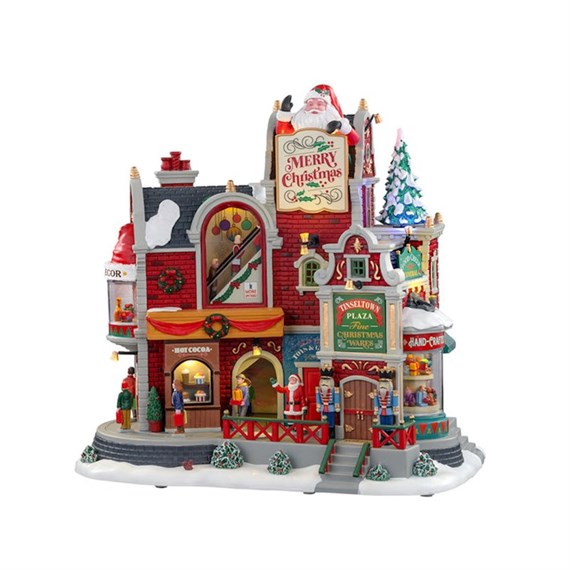 Lemax Christmas Village - Tinseltown Plaza Mains Powered Sights & Sound Building (05700-UK)