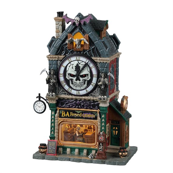 Lemax Halloween Village - B.A. Freyed Clocksmith LED Building (25851-UK)