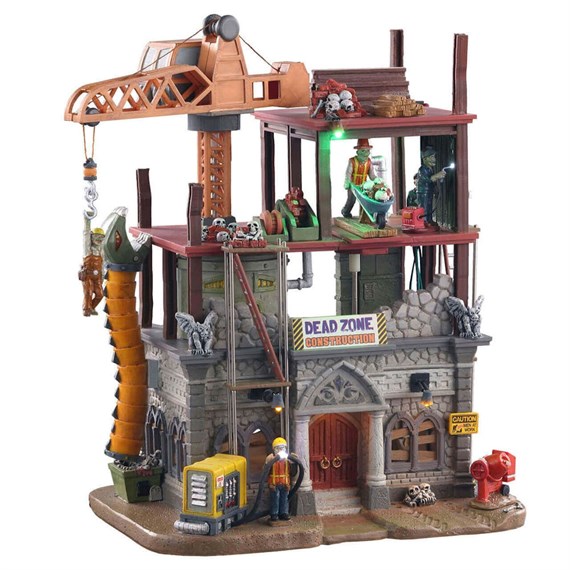 Lemax Halloween Village - Dead Zone Construction Site with Adaptor (05604-UK)