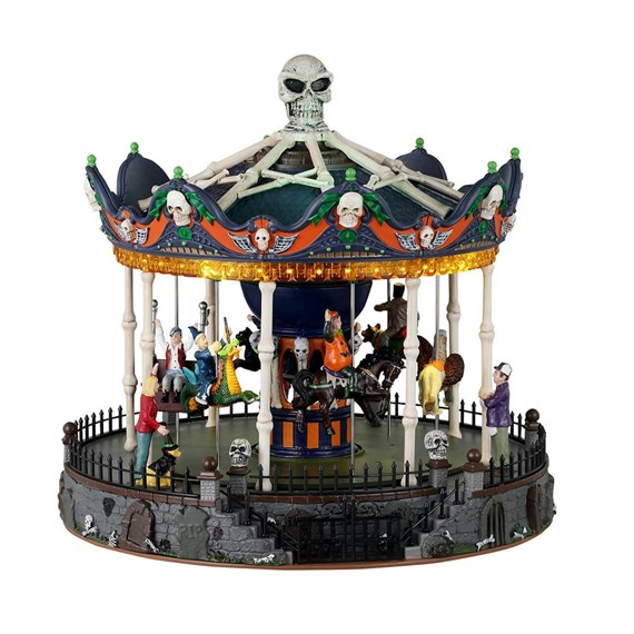 Lemax Halloween Village - Scary-Go-Round Carnival Ride with Adaptor (34605-UK)