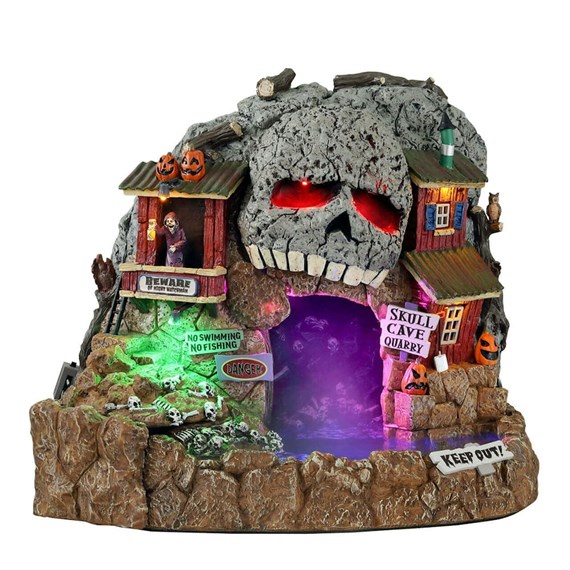 Lemax Spooky Town Skull Cave Halloween Quarry with Adaptor (14822-UK)