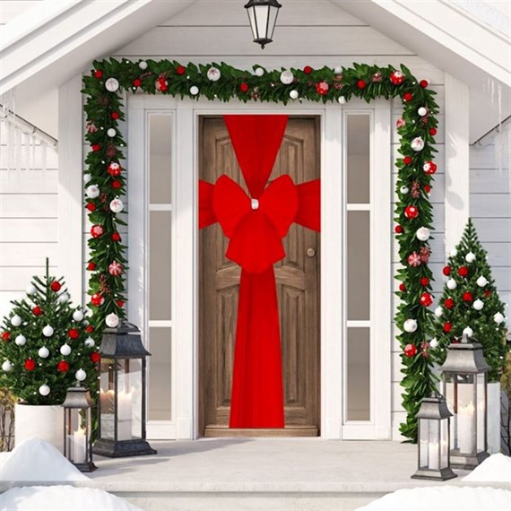 Lesser & Pavey Christmas Decorative Door Bow Red (LP51928)