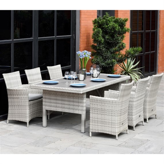 Lifestyle Garden Aruba 6 Seat Rectangular Outdoor Garden ...