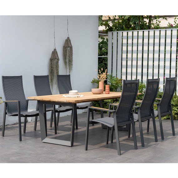 Lifestyle Garden Palau 6 Seat Rectangular Outdoor Garden Furniture Dining Set