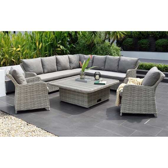 Lifestyle Garden Samoa Casual Corner & Sofa Chairs Outdoor Garden Furniture Dining Set