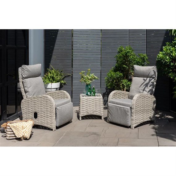 Lifestyle Garden Samoa Recliner Coffee Outdoor Garden Furniture Set