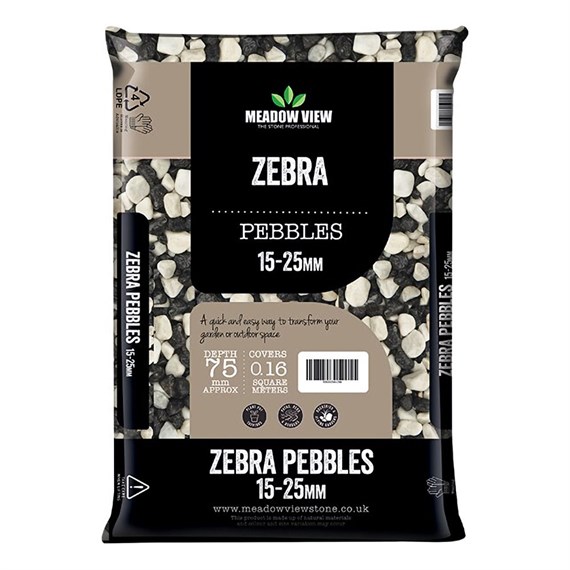 Meadow View Zebra Pebbles 15-25mm (X3110)