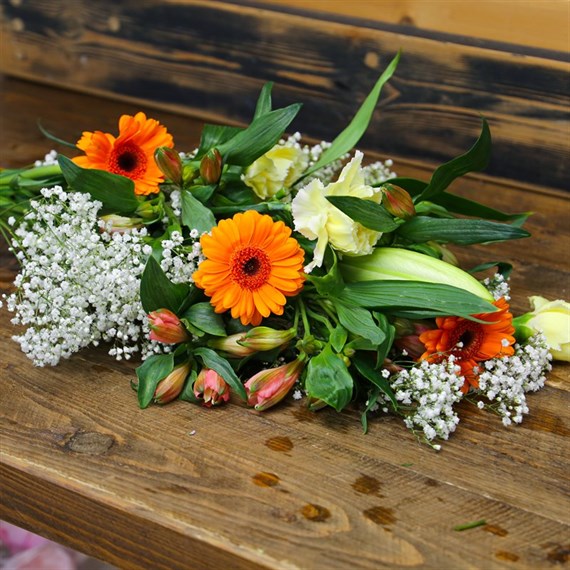 Mother's Day Orange Flower Wrap Floral Arrangement