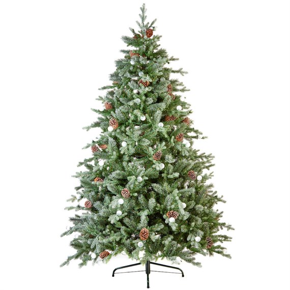 National Tree 2.3m (7.5ft) Frosted Dorchester Artificial Christmas Tree (PEDHF2-500-75)