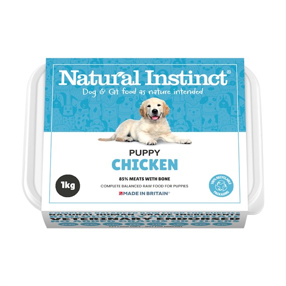 Natural Instinct's Puppy Puppy Chicken 1kg Frozen Dog Food (D/NAT/PUPP/1KG)