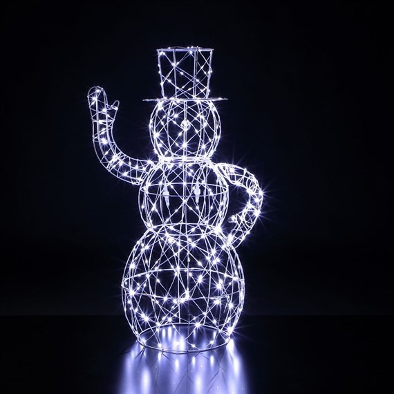 Noma 1m Dickensian Snowman 350 LED White Frame Christmas Light Decoration (2524012)