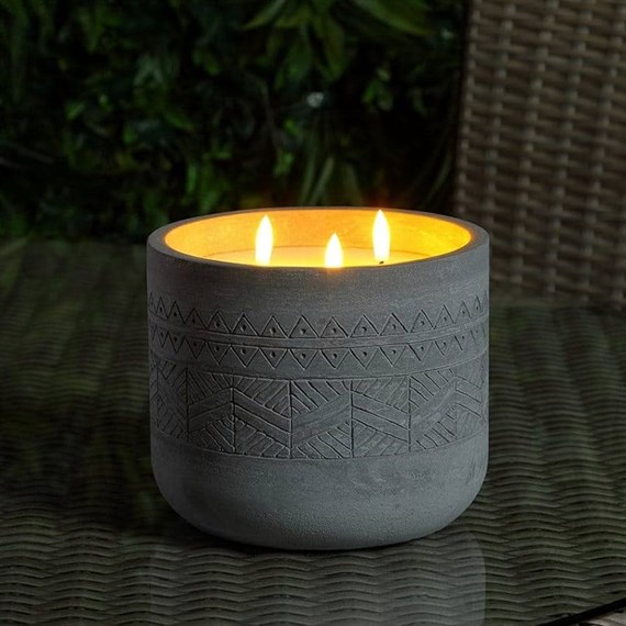 Noma Artificial Light Up Concrete Wax Candle (1622045)
