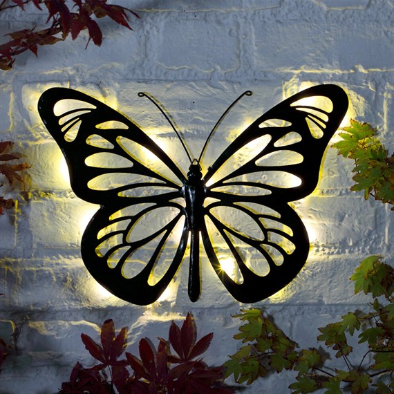 Noma LED Black Metal Butterfly Wall Plaque (9022052)