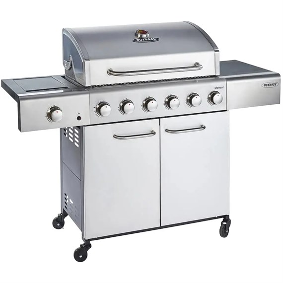 Outback Meteor 6 Burner Gas BBQ - Stainless Steel (OUT370963)