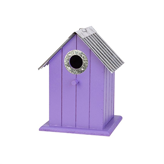 Panacea 22cm Colourful Wild Bird House In Purple (25415)