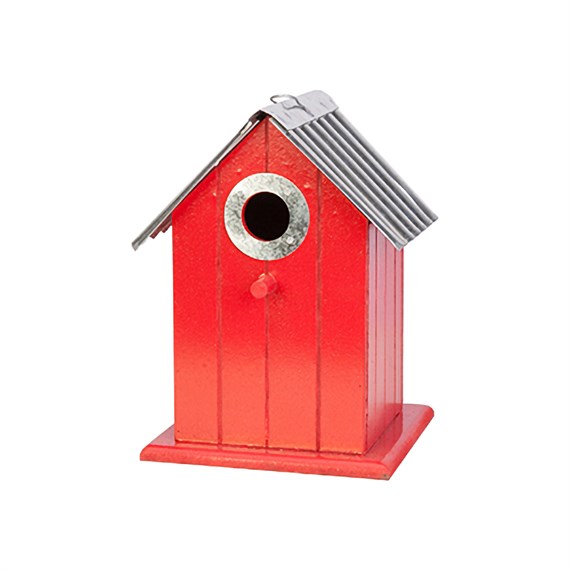 Panacea 22cm Colourful Wild Bird House In Red (25415)