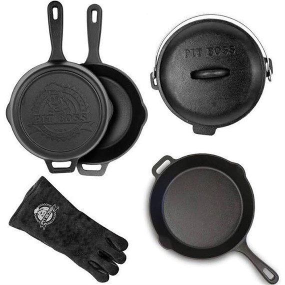 Pitboss 6 Piece BBQ Cast Iron Starter Kit (40266)