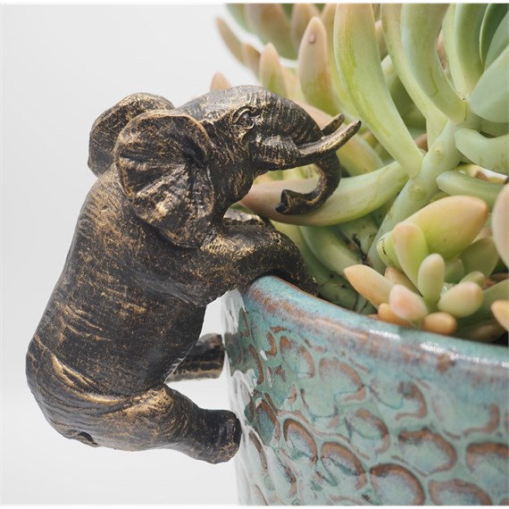 Potty Feet Decorative Pot Buddies - Antique Bronze Elephant (PB0044)