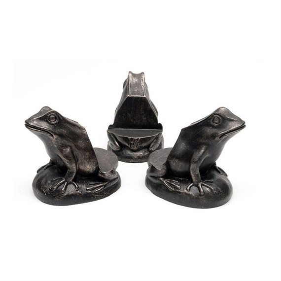 Potty Feet Decorative Pot Feet - Antique Bronze Frog - Set of 3 (PF0016)