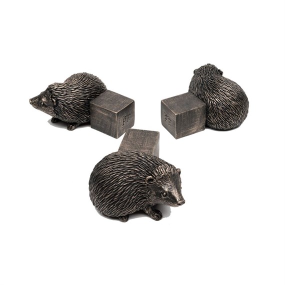 Potty Feet Decorative Pot Feet - Antique Bronze Hedgehog - Set of 3 (PF0028)