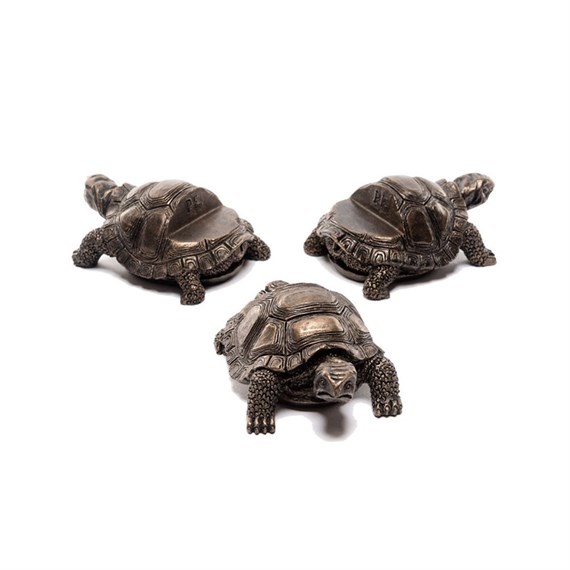 Potty Feet Decorative Pot Feet - Bronze Tortoise - Set of 3 (PF0084)
