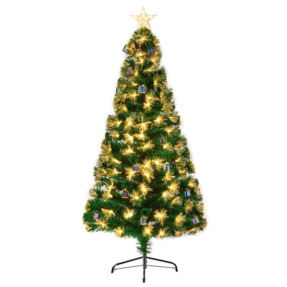 Premier 1.2m (4ft) Fibre Optic Artificial Christmas Tree with LED Lanterns & Star (FT247081)