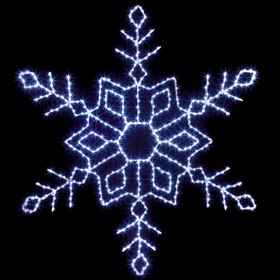 Premier 1.2m Twinkling Flexibright Light Up Christmas Snowflake for Walls (LV243117W)