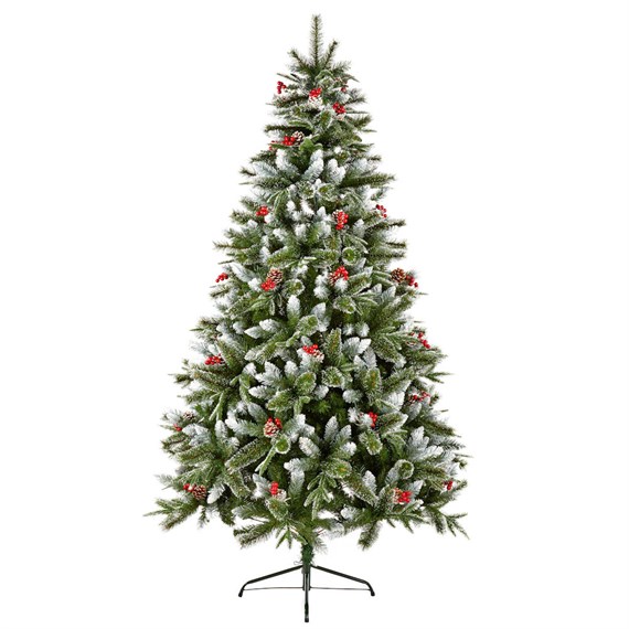 Premier 1.8m (6ft) New Jersey Spruce Artificial Christmas Tree with Berries & Cones (TR600NJ)